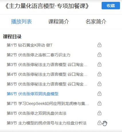 荆钰开《主力量化语言模型·专项加餐课》