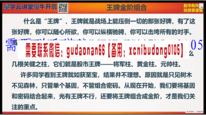 量学云讲堂慢牛开启朱永海王牌金阶组合17期十七期原版高清视频