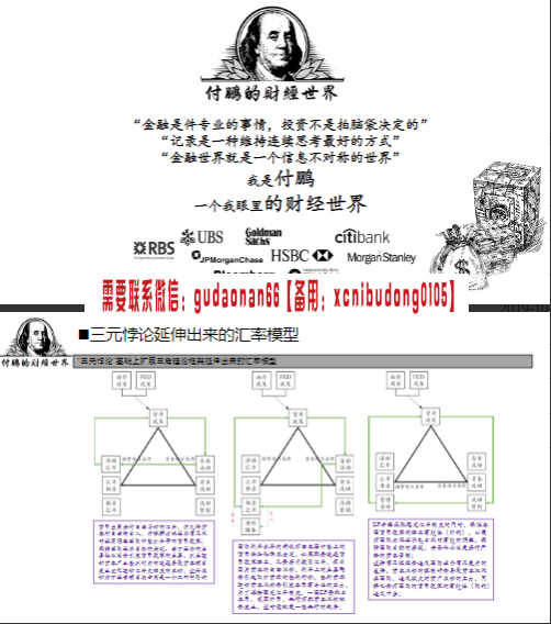 付鹏2017年汇率背后的逻辑+体系的建立部分PDF+录音